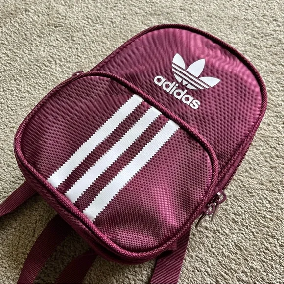 Adidas Burgundy Santiago Mini Backpack - Picture 2 of 5